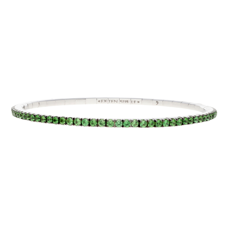 Stretch Tsavorite Tennis Bracelet - Danielle B.