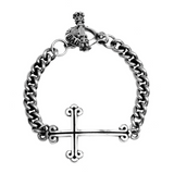 Traditional Cross with Curb Link Bracelet