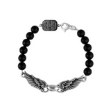Onyx Bead Wingspan Bracelet