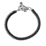 6.5mm Hematite Button Bead Bracelet with Toggle Clasp