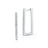 Rectangular Diamond Hoop Earrings - Danielle B.