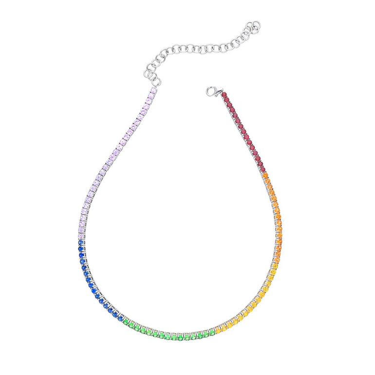 Rainbow Tennis Choker - Danielle B.