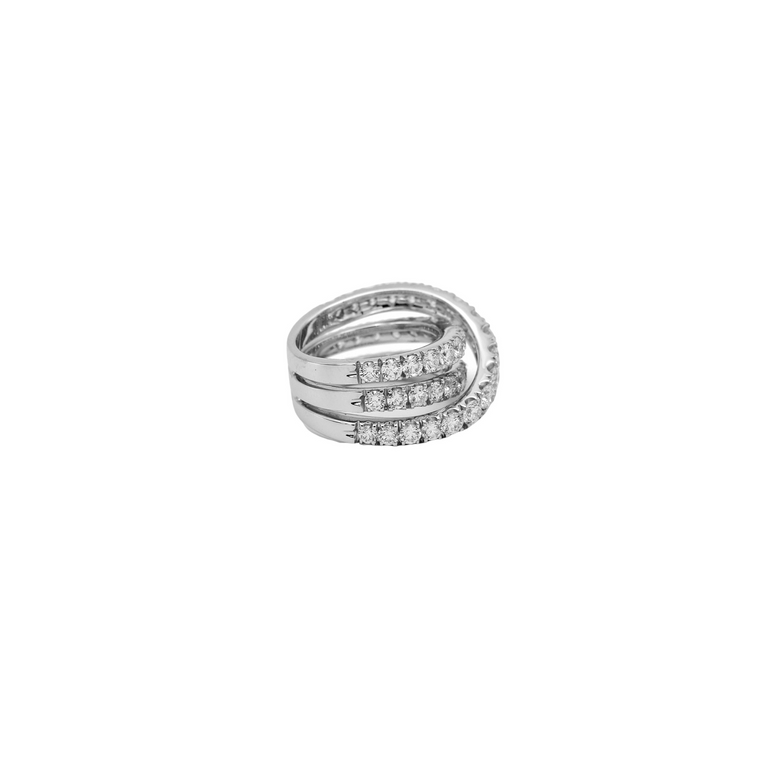 Crossover Diamond Ring