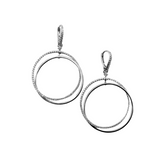 Double Circle Earrings with Diamonds
