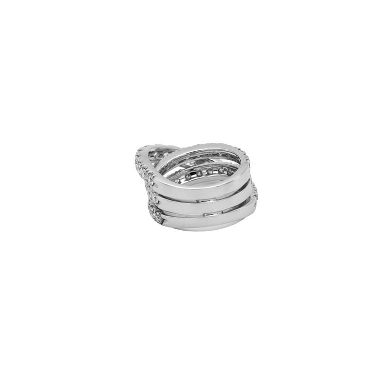 Crossover Diamond Ring