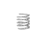 Spiral Ring with Diamonds