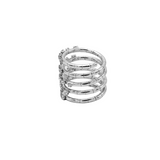 Spiral Ring with Diamonds