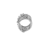 Spiral Ring with Diamonds