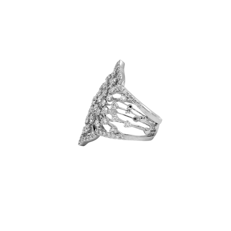 Burst Ring with Diamonds