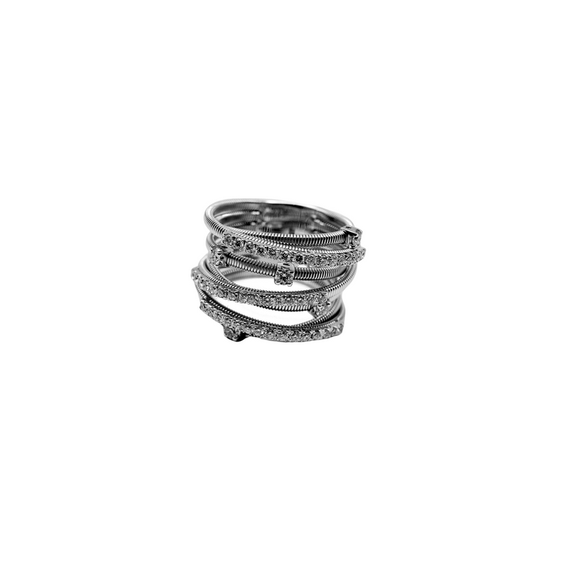 Crossover Ring with Diamonds - Danielle B.