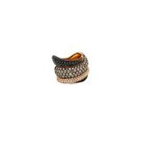 Ring with Black, Brown and White Diamonds