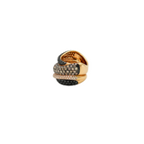 Ring with Black, Brown and White Diamonds