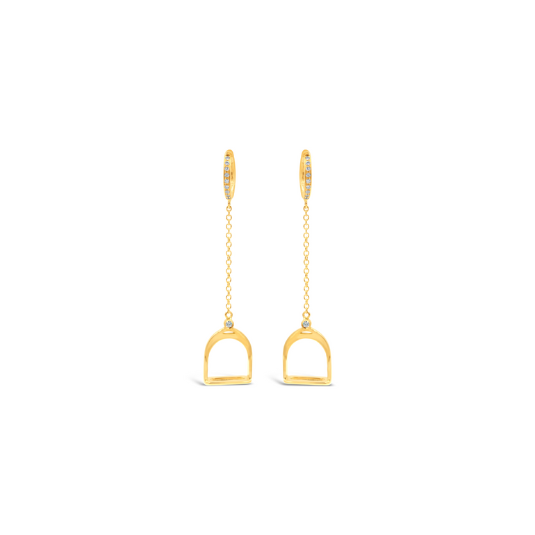 Staffe18kt Yellow Gold Earrings with Diamonds