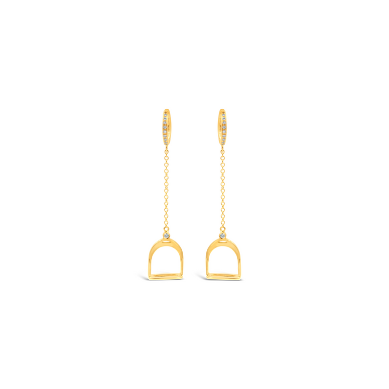 Staffe18kt Yellow Gold Earrings with Diamonds