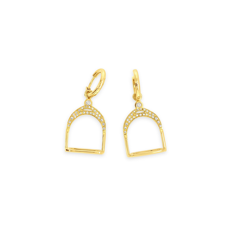 Staffe 18kt Yellow Gold Earrings with Diamonds