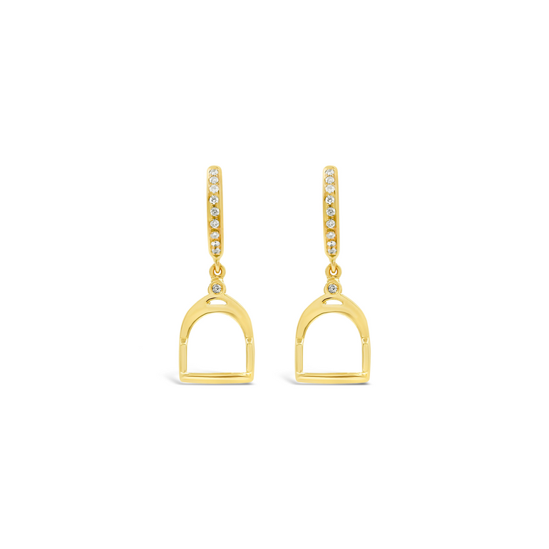 Staffe 18kt Yellow Gold Earrings with Diamonds