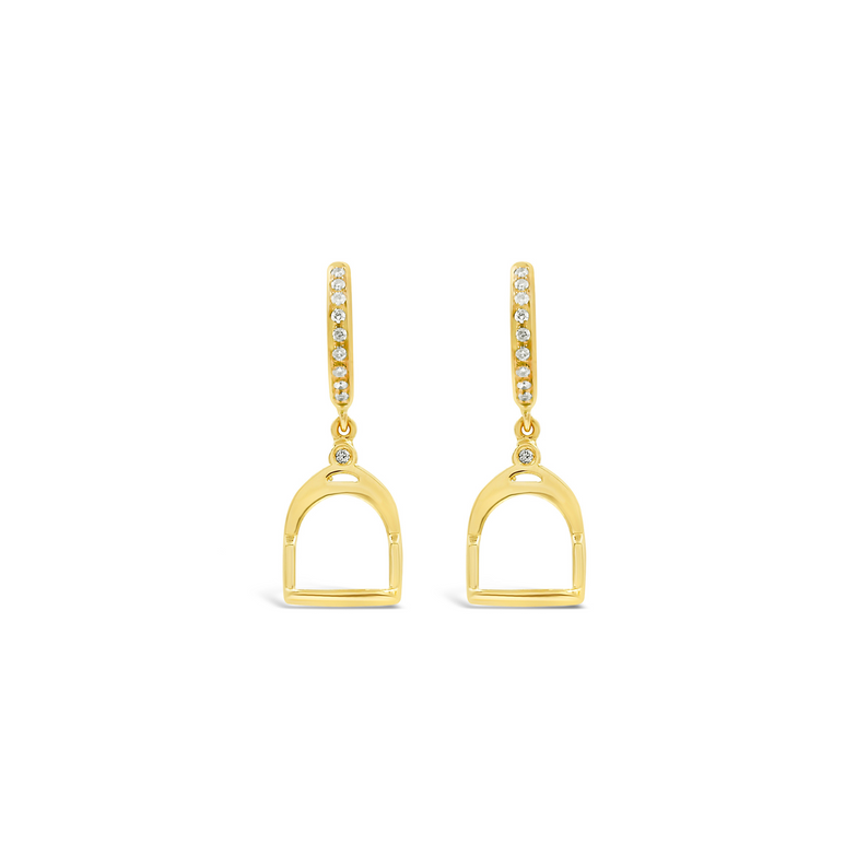 Staffe 18kt Yellow Gold Earrings with Diamonds - Danielle B.