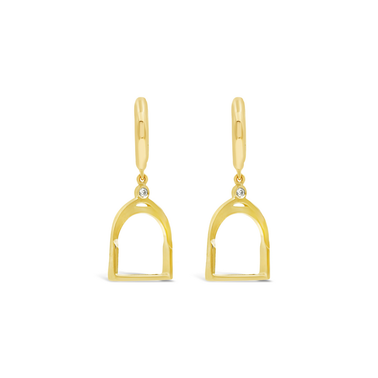 Staffe 18kt Yellow Gold Earrings with Diamonds