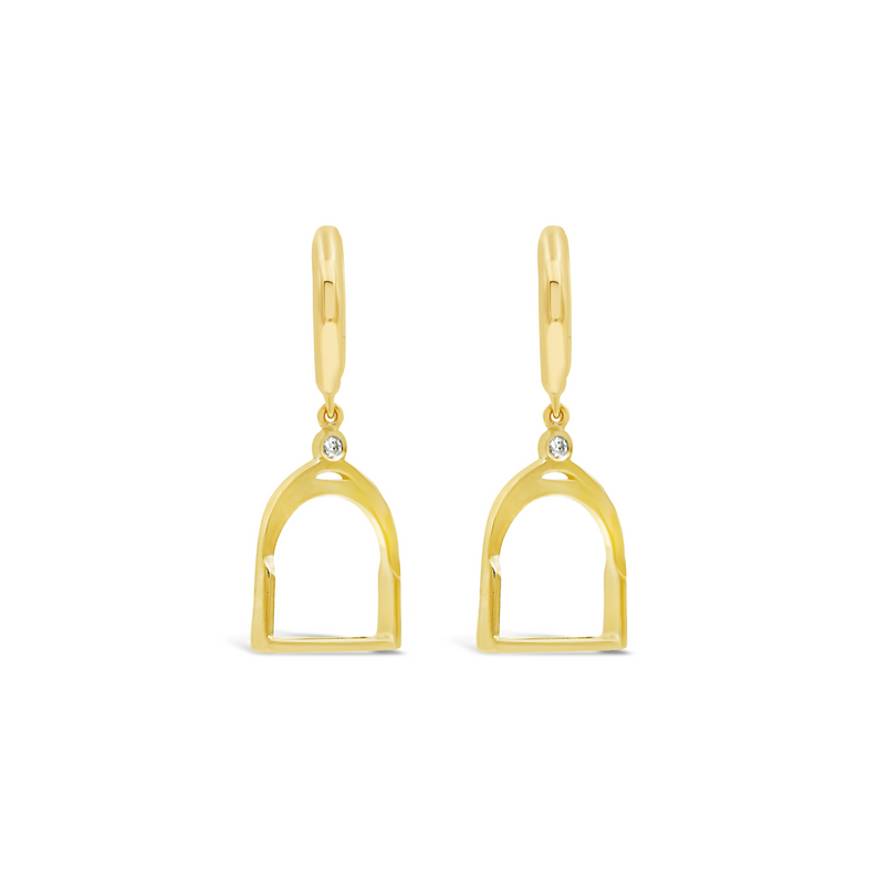 Staffe 18kt Yellow Gold Earrings with Diamonds