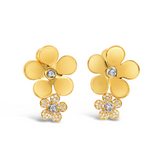 Minuette 18kt Gold Flower Earrings with Diamonds