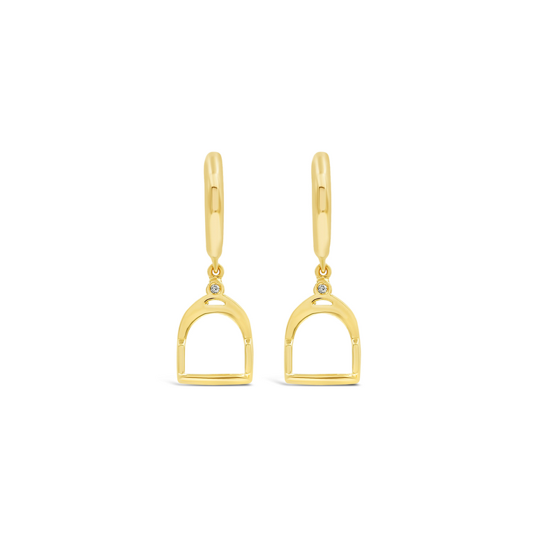 Staffe 18kt Yellow Gold Earrings with Diamonds