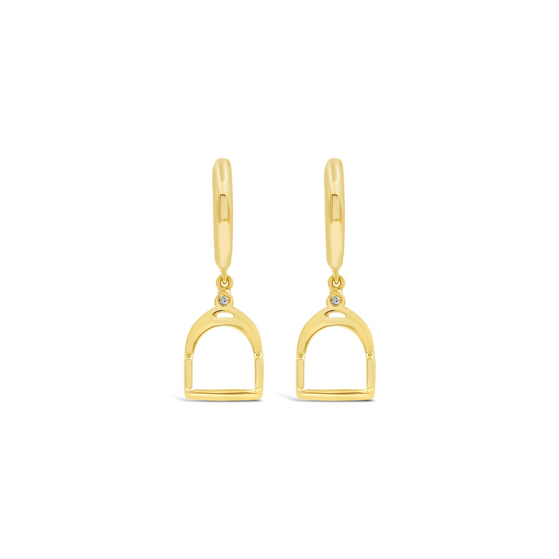 Staffe 18kt Yellow Gold Earrings with Diamonds